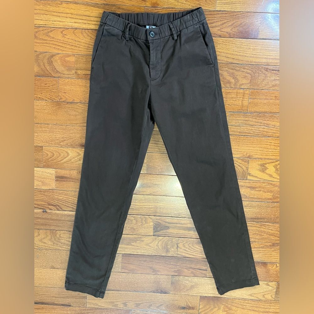 Bearbottom Brown Tapered Chino Pants Men’s S 32x31 Stretch Elastic Waist Casual